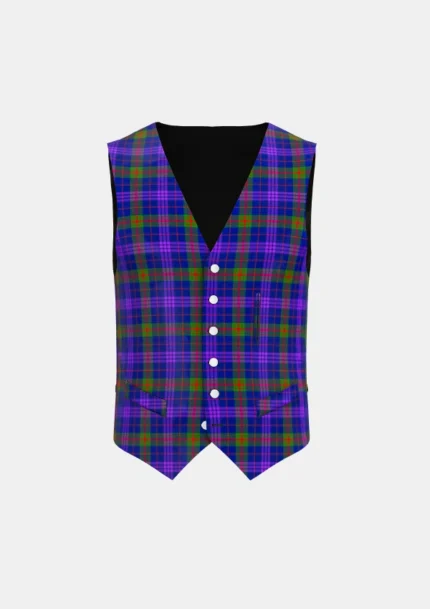Barrett William Stewart Tartan Waistcoat Front