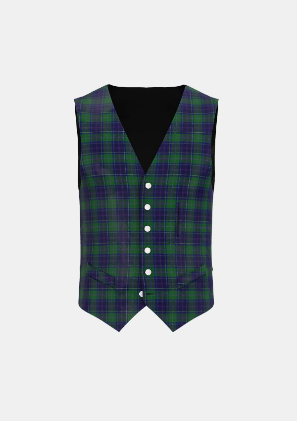 Begg Tartan Waistcoat Front Begg Tartan Waistcoat Front