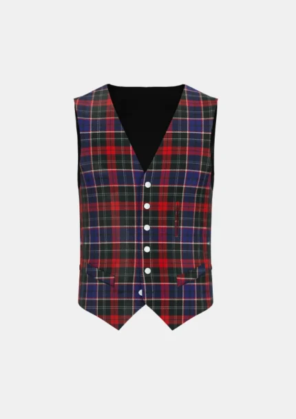 Bishop Tartan Waistcoat Front