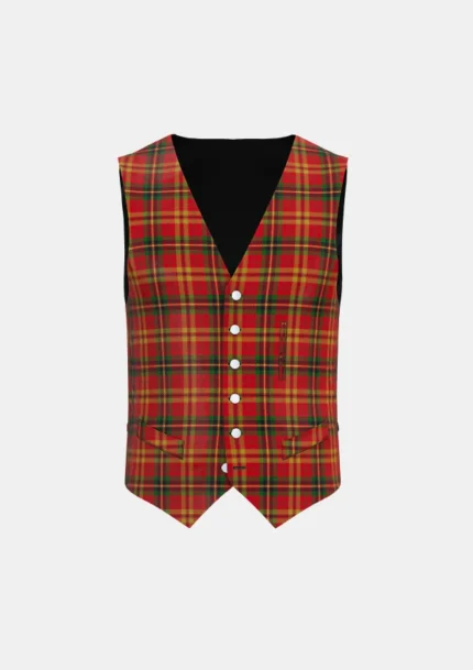 Bonnie Prince Charlie Tartan Waistcoat Front