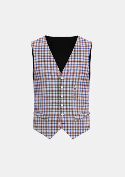 Boswell Dress Tartan Waistcoat Front