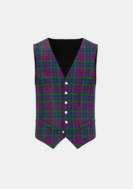 Braid Tartan Waistcoat Front