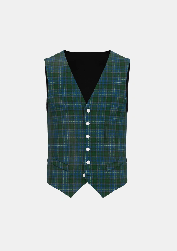 Brennan B Tartan Waistcoat Front Brennan B Tartan Waistcoat Front