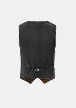 Brown Heather Tartan Waistcoat Back