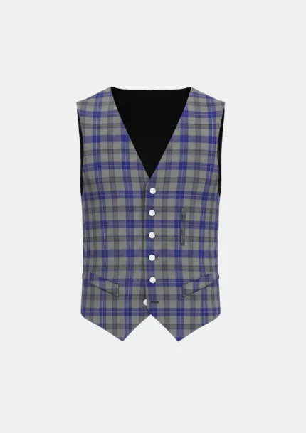 Browne Tartan Waistcoat Front