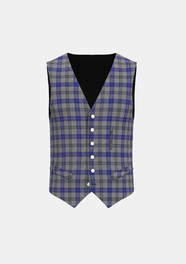 Browne Tartan Waistcoat Front Browne Tartan Waistcoat Front