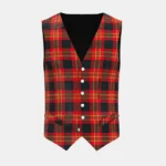 Burke Kevin Tartan Waistcoat Front
