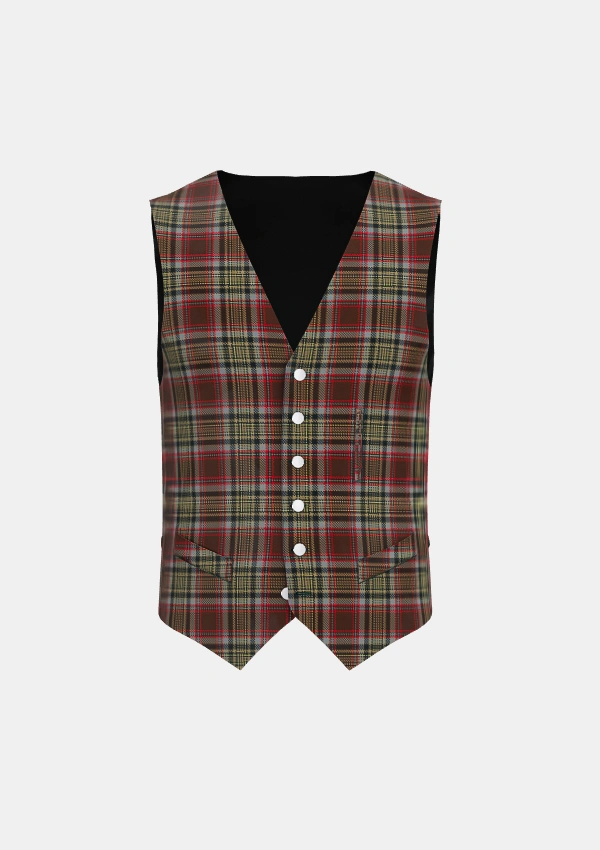 Caithness Tartan Waistcoat Front Caithness Tartan Waistcoat Front