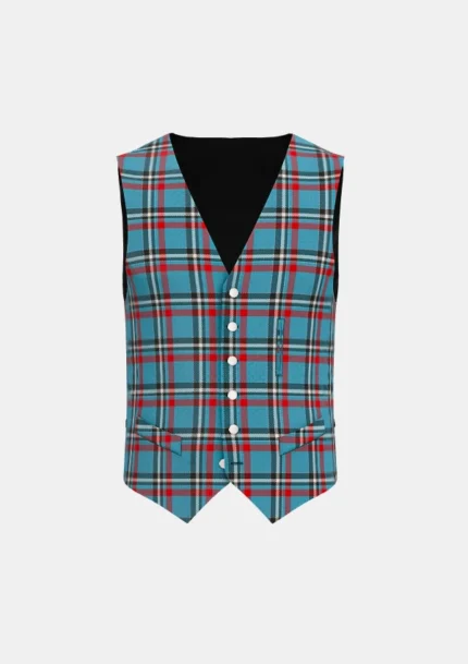 Caledonian Maasai Tartan Waistcoat Front