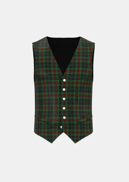Carlow County Tartan Waistcoat Front