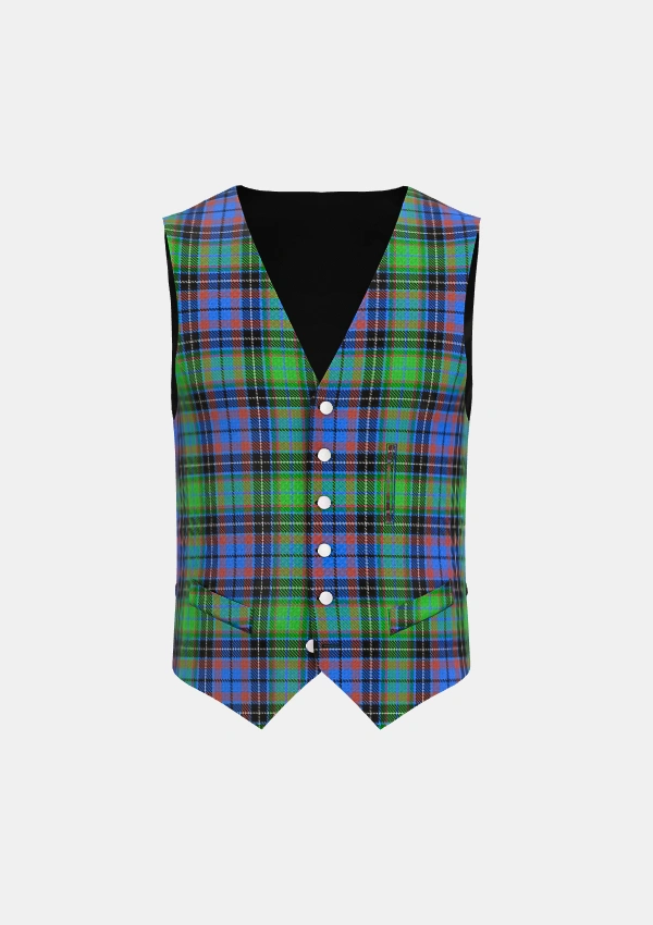 Cascade Summers Tartan Waistcoat Front Cascade Summers Tartan Waistcoat Front