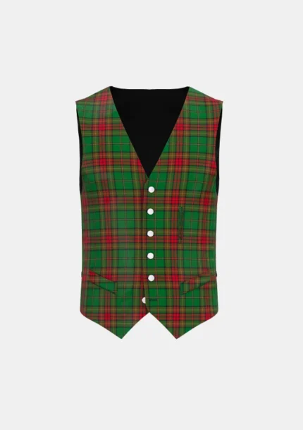Cavan County Tartan Waistcoat Front