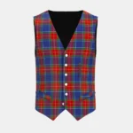 Chinese Scottish Tartan Waistcoat Back