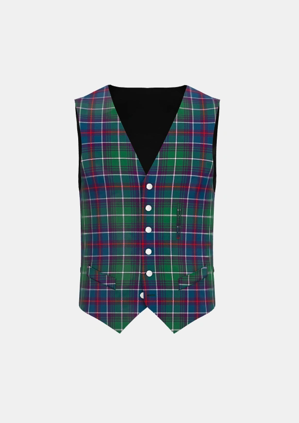 Clan Irwin Association Tartan Waistcoat Front Clan Irwin Association Tartan Waistcoat Front