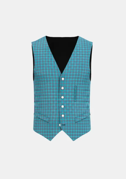 Cole-Dale Tartan Waistcoat Front