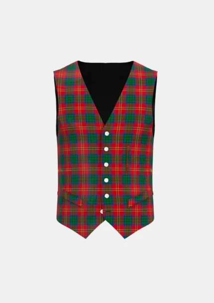 Connolly Dress Tartan Waistcoat Front