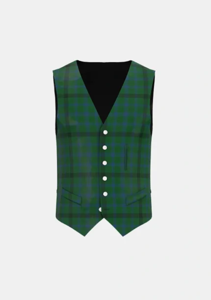 Cunningham Hunting Tartan Waistcoat Front