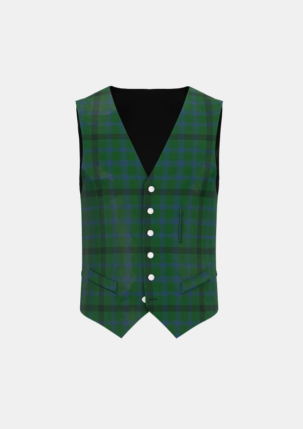 Cunningham Hunting Tartan Waistcoat Front Cunningham Hunting Tartan Waistcoat Front