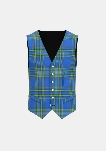 Dallas Tartan Waistcoat Front