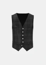 Dark Island Tartan Waistcoat Front