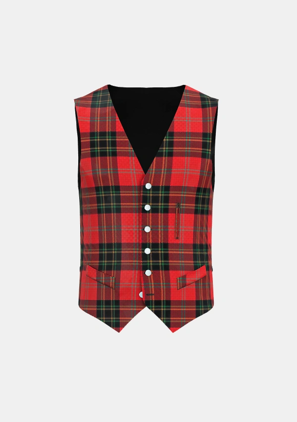 Dean Brae Tartan Waistcoat Front Dean Brae Tartan Waistcoat Front