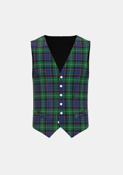Deloughery Paul Tartan Waistcoat Front