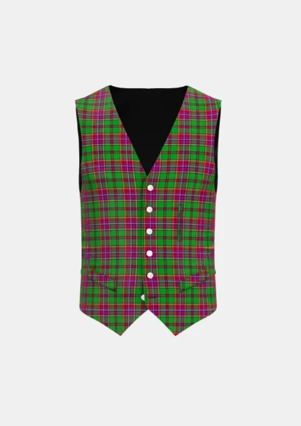 Derbyshire Tartan Waistcoat Front