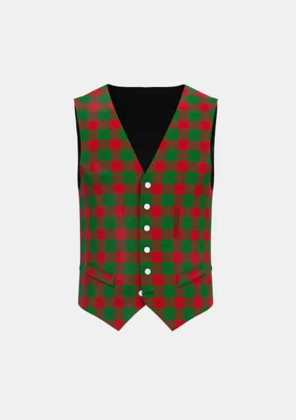 Dewar Tartan Waistcoat Front