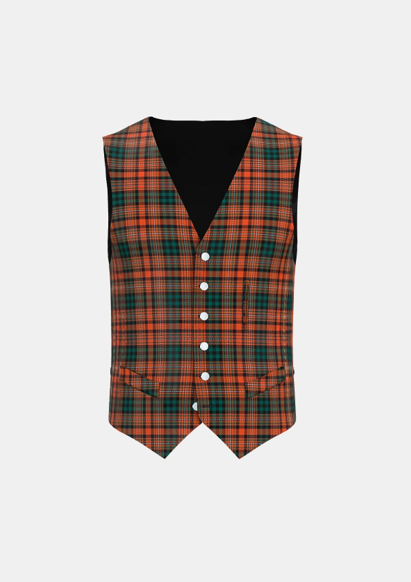 Docherty William Thomas Tartan Waistcoat Front Docherty William Thomas Tartan Waistcoat Front