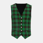 Douglas Black Tartan Waistcoat Front