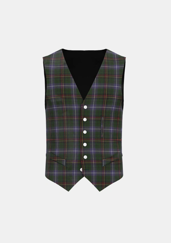 Dow Aerift Tartan Waistcoat Front Dow Aerift Tartan Waistcoat Front