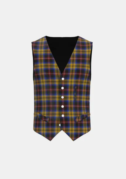 Dublin County Crest Range Tartan Waistcoat Front