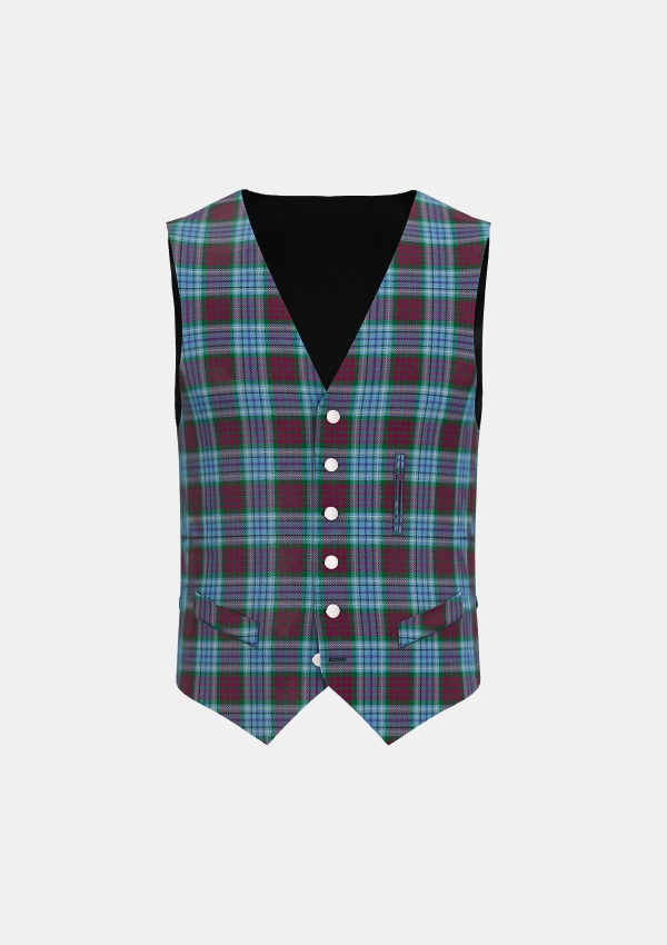 Dunbroch Tartan Waistcoat Front Dunbroch Tartan Waistcoat Front