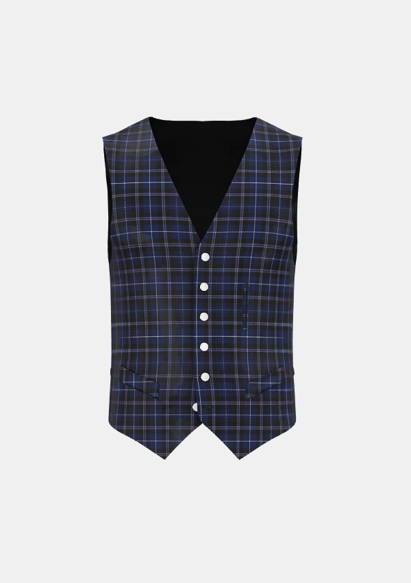 Edgar Tartan Waistcoat Front Edgar Tartan Waistcoat Front