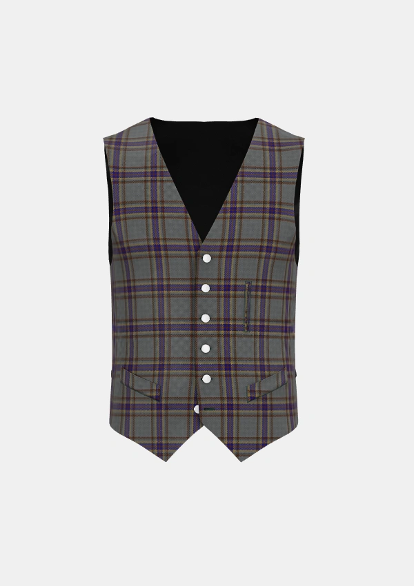 Fermanagh Tartan Waistcoat Front Fermanagh Tartan Waistcoat Front