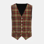 Fitzsimmons Red Tartan Waistcoat Front