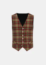 Fitzsimmons Red Tartan Waistcoat Front