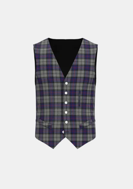 Fowler Tartan Waistcoat Front