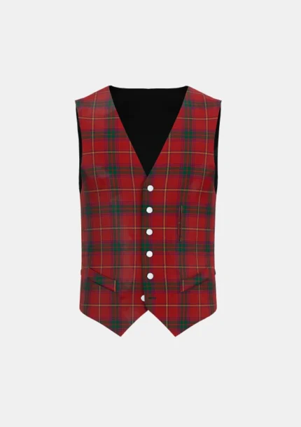 Galway County Tartan Waistcoat Front