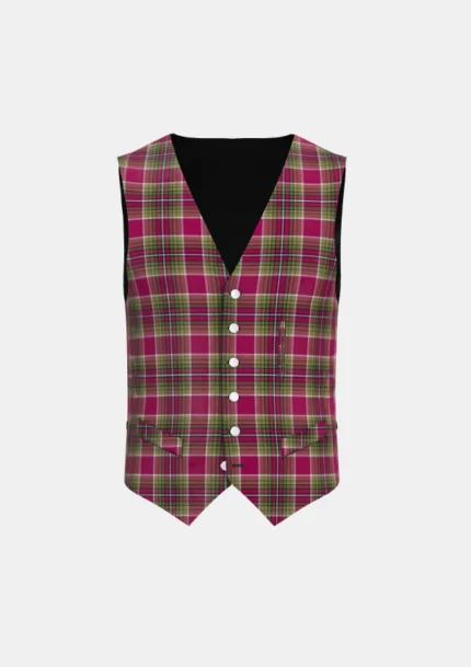 Gardner Lynne Michel Tartan Waistcoat Front