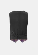 Gigha Lilac Tartan Waistcoat Back