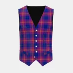 Gill Anil Tartan Waistcoat Front