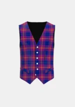 Gill Anil Tartan Waistcoat Front