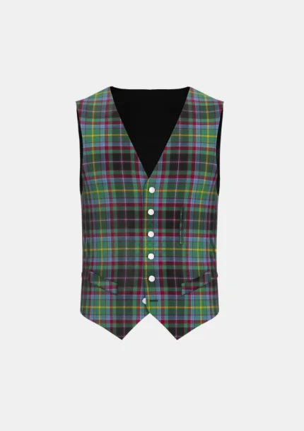 Gordonstoun Tartan Waistcoat Front