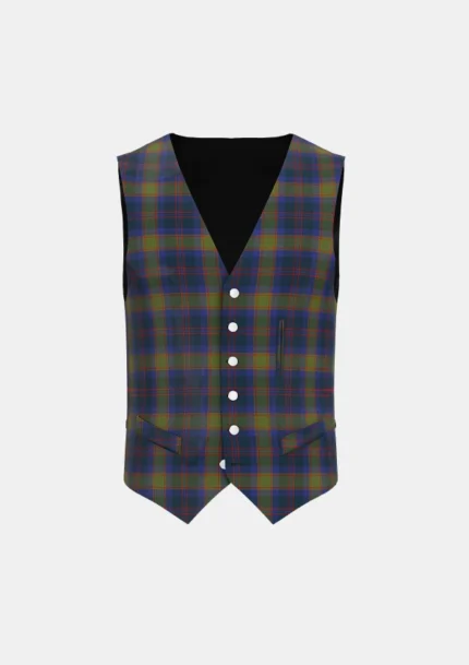 Grampian Tartan Waistcoat Front