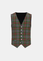 Gray Tartan Waistcoat Front