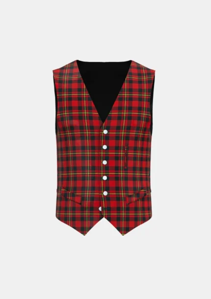 Haig Whisky Tartan Waistcoat Front