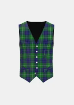 Hamilton Green Hunting Tartan Waistcoat Front