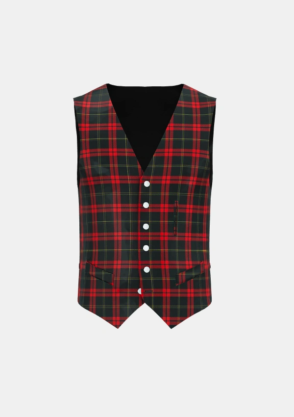 Harvie Tartan Waistcoat Front Harvie Tartan Waistcoat Front