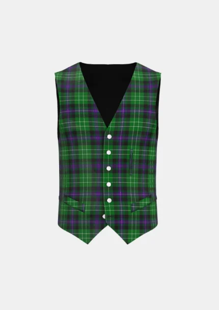 Hibernian Football Club Tartan Waistcoat Front